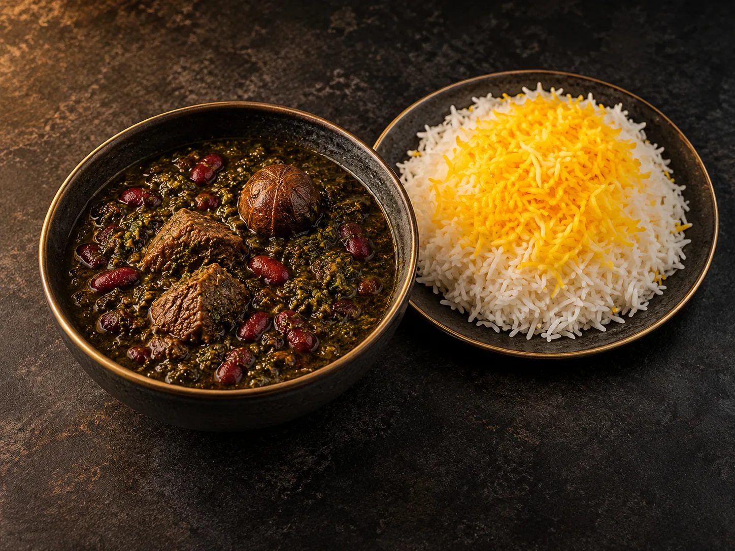 چلوخورش قورمه‌سبزی
